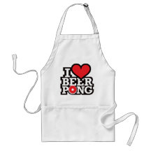 Ik houd van Bier Pong v2 - Rood Schorten