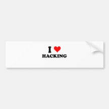 Ik houd van binnendringend in een beveiligd comput bumpersticker