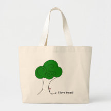 Ik houd van bomen! bolsa canvas tassen