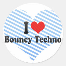 Ik houd van Bouncy Techno Sticker