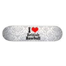 Ik houd van Brits Honkbal Skate Decks