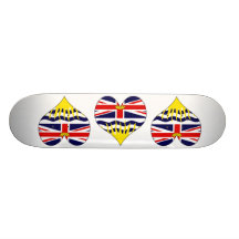 Ik houd van Canada Brits Colombia Skate Deck