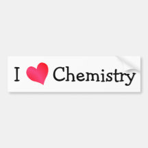 Ik houd van Chemie Bumperstickers
