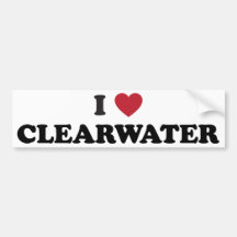 Ik houd van Clearwater Florida Bumperstickers