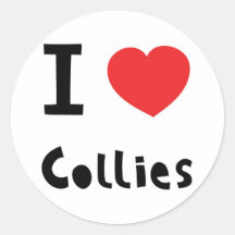 Ik houd van Collies Ronde Sticker