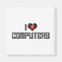 Ik houd van Computers Koelkast Magneten