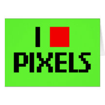 Ik houd van Dark van Pixel Kaart