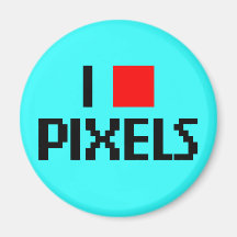 Ik houd van Dark van Pixel Koelkast Magneten