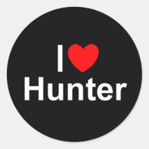 Ik houd van de Jager (van het Hart) Ronde Stickers