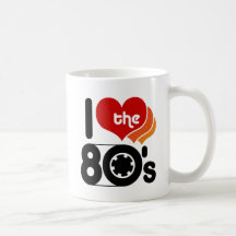 Ik houd van de jaren '80 koffie mok