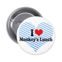 Ik houd van de Lunch van de Aap Speldbutton