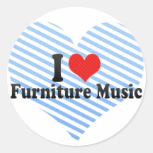 Ik houd van de Muziek van het Meubilair Stickers