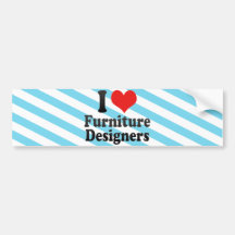 Ik houd van de Ontwerpers van het Meubilair Bumpersticker