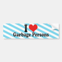 Ik houd van de Personen van het Huisvuil Bumperstickers