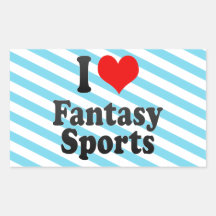 Ik houd van de Sporten van de Fantasie Rechthoek Sticker