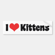 Ik houd van de Sticker van de Bumper van Katjes Bumpersticker
