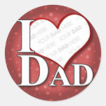 Ik houd van de Sticker van de Papa