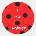 Ik houd van de Sticker van Lieveheersbeestjes