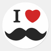 Ik houd van de Stickers van de Snor