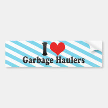 Ik houd van de Vervoerders van het Huisvuil Bumpersticker
