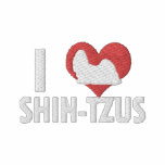 Ik houd van de Vrouwen van Shih Tzus geborduurde t-shirts