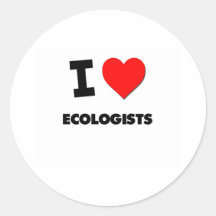 Ik houd van Ecologisten Ronde Sticker