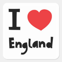 Ik houd van Engeland Vierkant Sticker