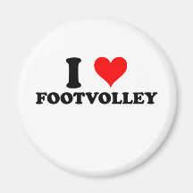 Ik houd van Footvolley Koelkast Magneetje