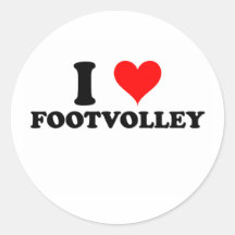 Ik houd van Footvolley Ronde Sticker