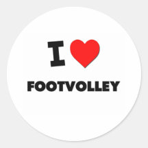 Ik houd van Footvolley Ronde Sticker