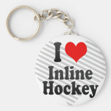 Ik houd van Gealigneerd Hockey Sleutel Hanger