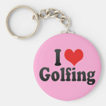 Ik houd van Golfing Sleutelhanger