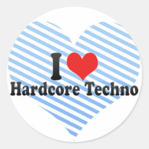 Ik houd van Hardcore Techno Stickers