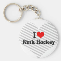 Ik houd van het Hockey van de Piste Sleutel Hanger