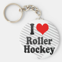 Ik houd van het Hockey van de Rol Sleutel Hangers