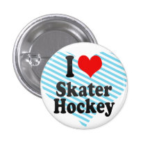 Ik houd van het Hockey van de Schaatser Button