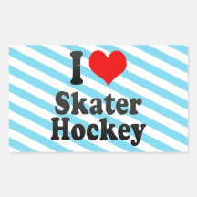 Ik houd van het Hockey van de Schaatser Stickers