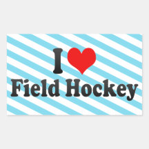 Ik houd van Hockey Rechthoek Stickers