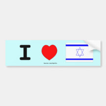 Ik houd van Israël Bumperstickers