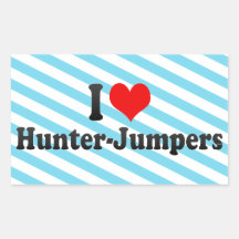 Ik houd van jager-Verbindingsdraden Rechthoekvormige Stickers