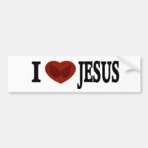 Ik houd van Jesus Bumper Sticker Bumperstickers