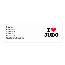 Ik houd van Judo Visitekaartjes Sjabloon