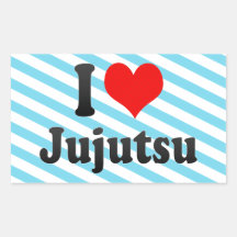 Ik houd van Jujutsu Rechthoekige Sticker