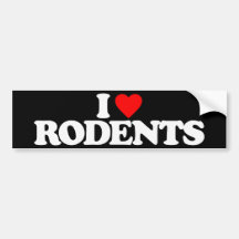 IK HOUD VAN KNAAGDIEREN BUMPERSTICKER