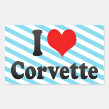Ik houd van Korvet Rechthoekvormige Stickers