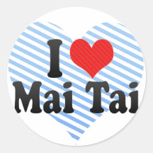 Ik houd van MAI Tai Ronde Stickers