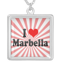 Ik houd van Marbella, Spanje Gepersonaliseerde Ketting