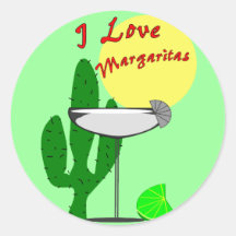 Ik houd van margaritas--Margarita Lovers T-Shirts Stickers