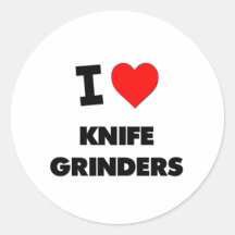 Ik houd van Messenslijpers Ronde Stickers