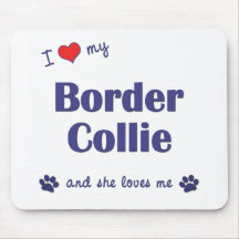 Ik houd van Mijn Border collie (Vrouwelijke Hond) Muis Mat